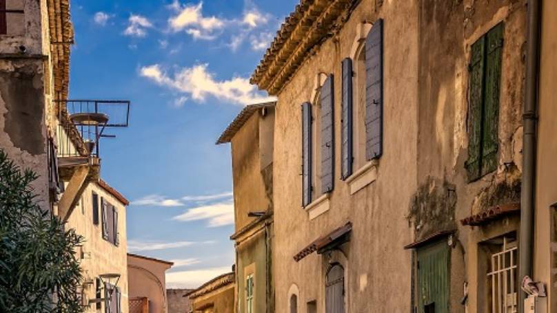 Old French townhouses