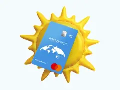 Travel Money Card on an inflatable sun