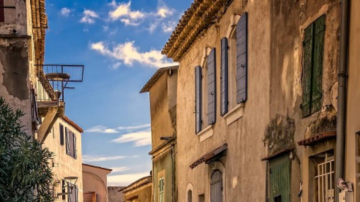 Old French townhouses