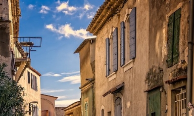 Old French townhouses