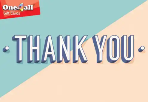 one4all thank you gift card