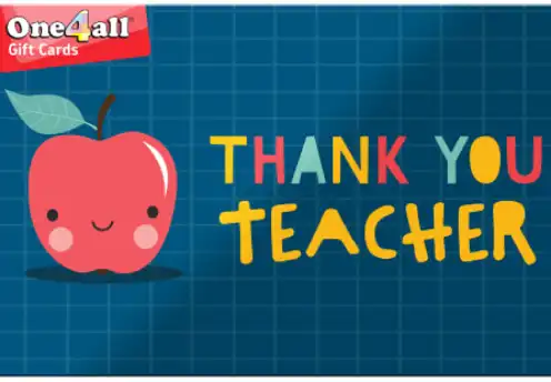 one4all thank you teacher gift card