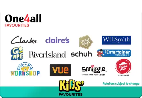 one4all kids' favourites gift card