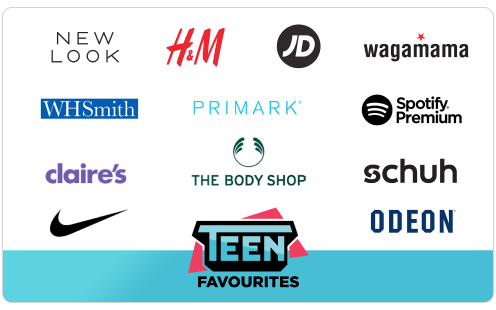 one4all teen favourites gift card