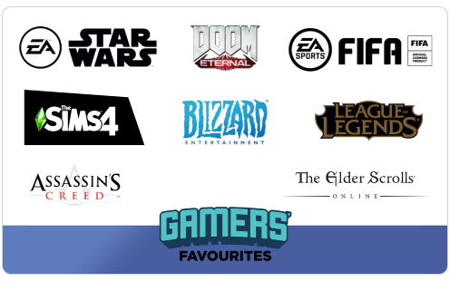 one4all gamers favourites gift card