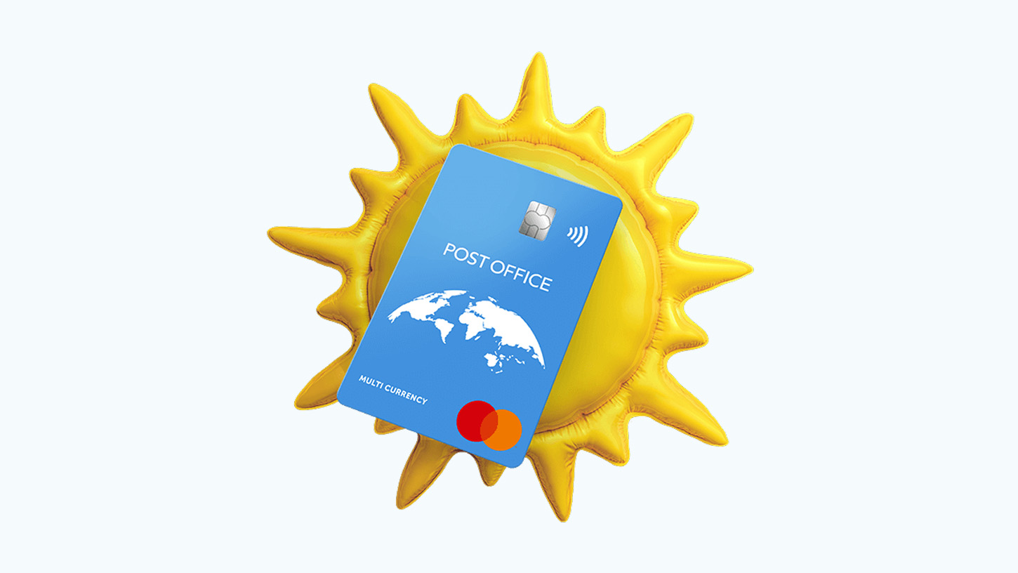 a Travel Money Card on an inflatable sun