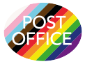 Post Office Pride rainbow flag logo