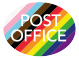 Post Office Pride rainbow flag logo