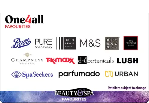 one4all beauty favourites gift card