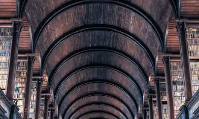 Interior of Dublin library in Ireland